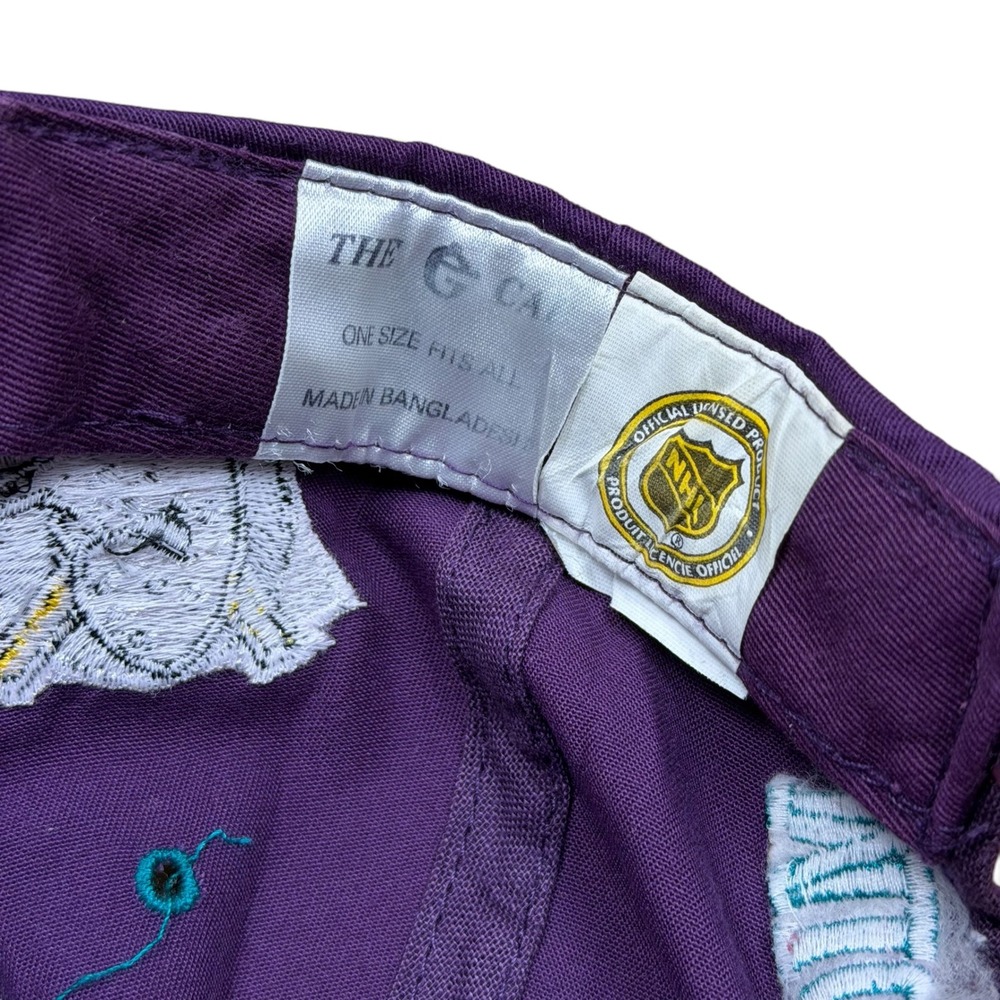 Vintage Mighty Ducks Anaheim NHL Snapback Hat The G Cap Purple Teal Retro Cap - Picture 8 of 11
